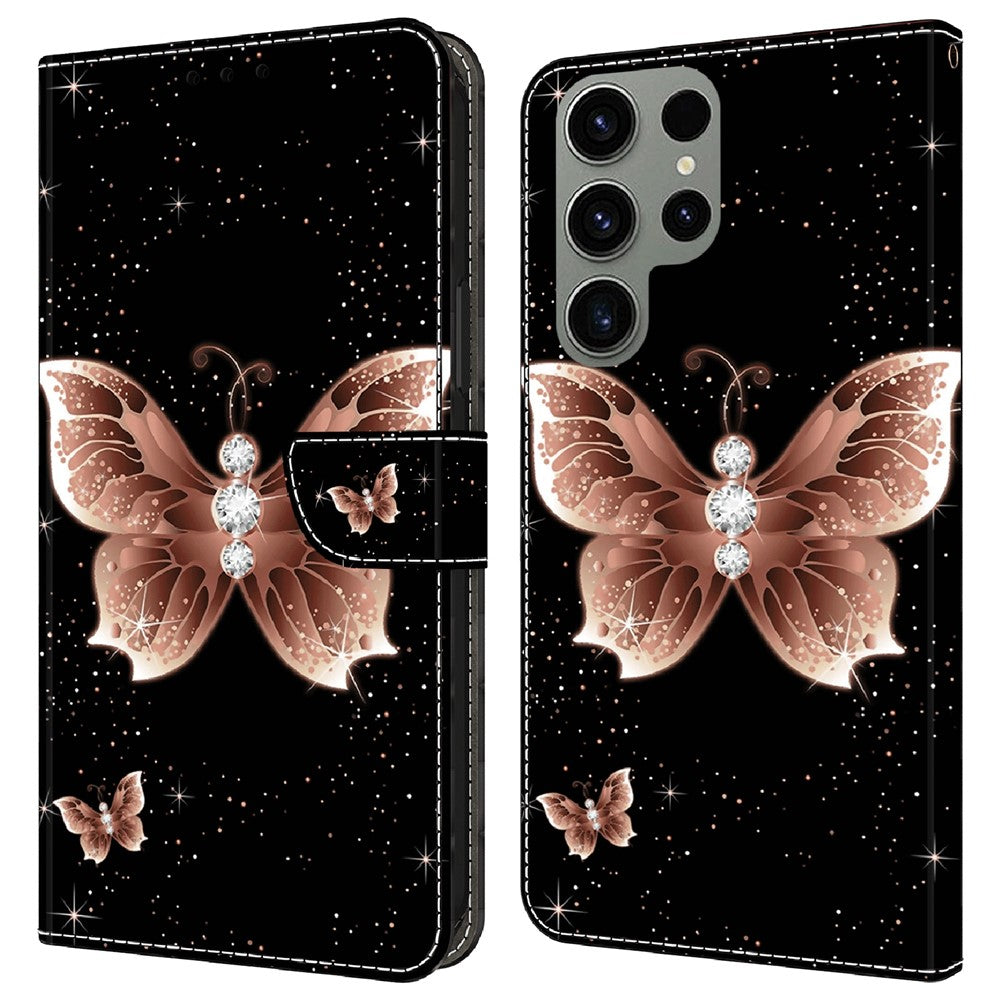 Galaxy S23 Ultra Wallet-Hülle – Mit 3D-Muster, Kartenfächer & Ständer