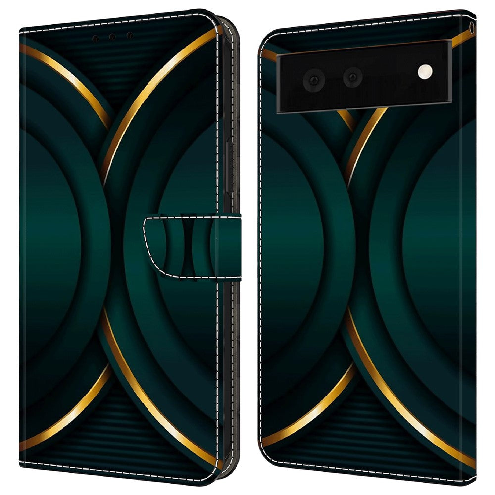 Pixel 6a Wallet-Hülle – Mit 3D-Muster, Kartenfächer & Ständer