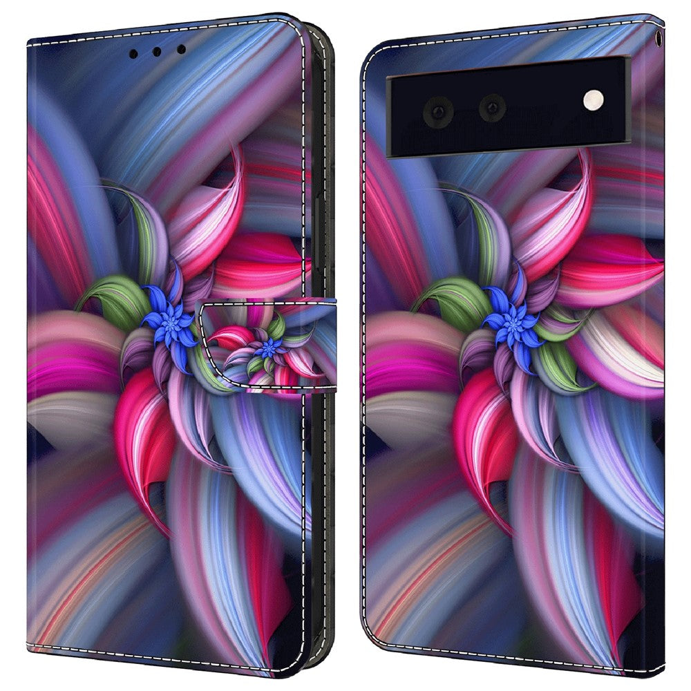 Pixel 6a Wallet-Hülle – Mit 3D-Muster, Kartenfächer & Ständer