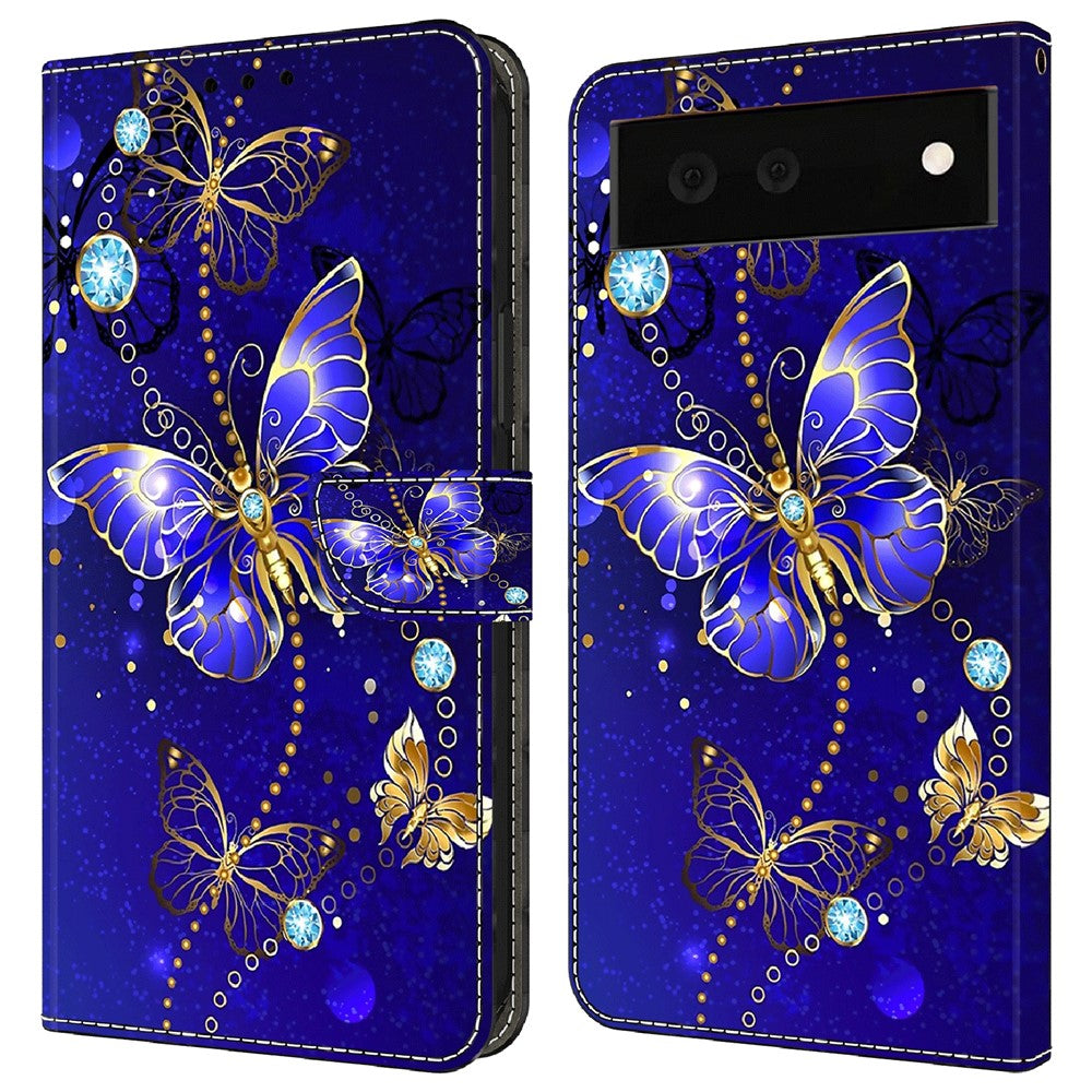 Pixel 6a Wallet-Hülle – Mit 3D-Muster, Kartenfächer & Ständer