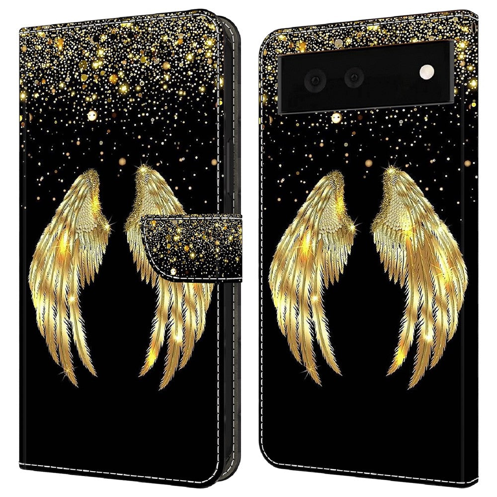 Pixel 6a Wallet-Hülle – Mit 3D-Muster, Kartenfächer & Ständer
