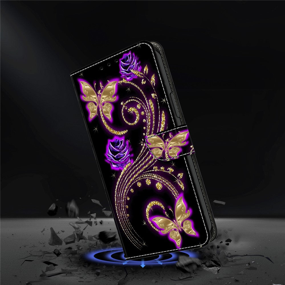 Galaxy A22 5G Wallet-Hülle – Mit 3D-Muster, Kartenfächer & Ständer