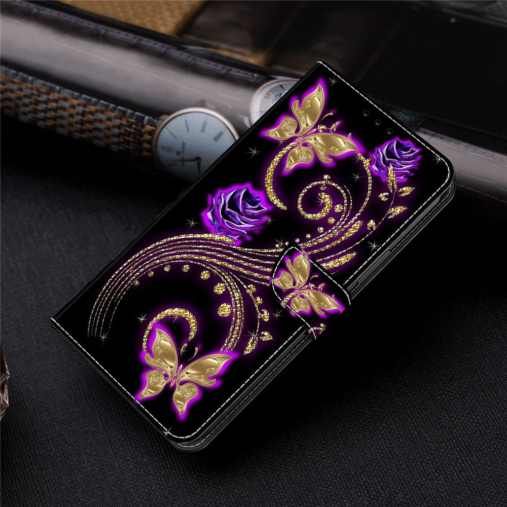 Galaxy A22 5G Wallet-Hülle – Mit 3D-Muster, Kartenfächer & Ständer