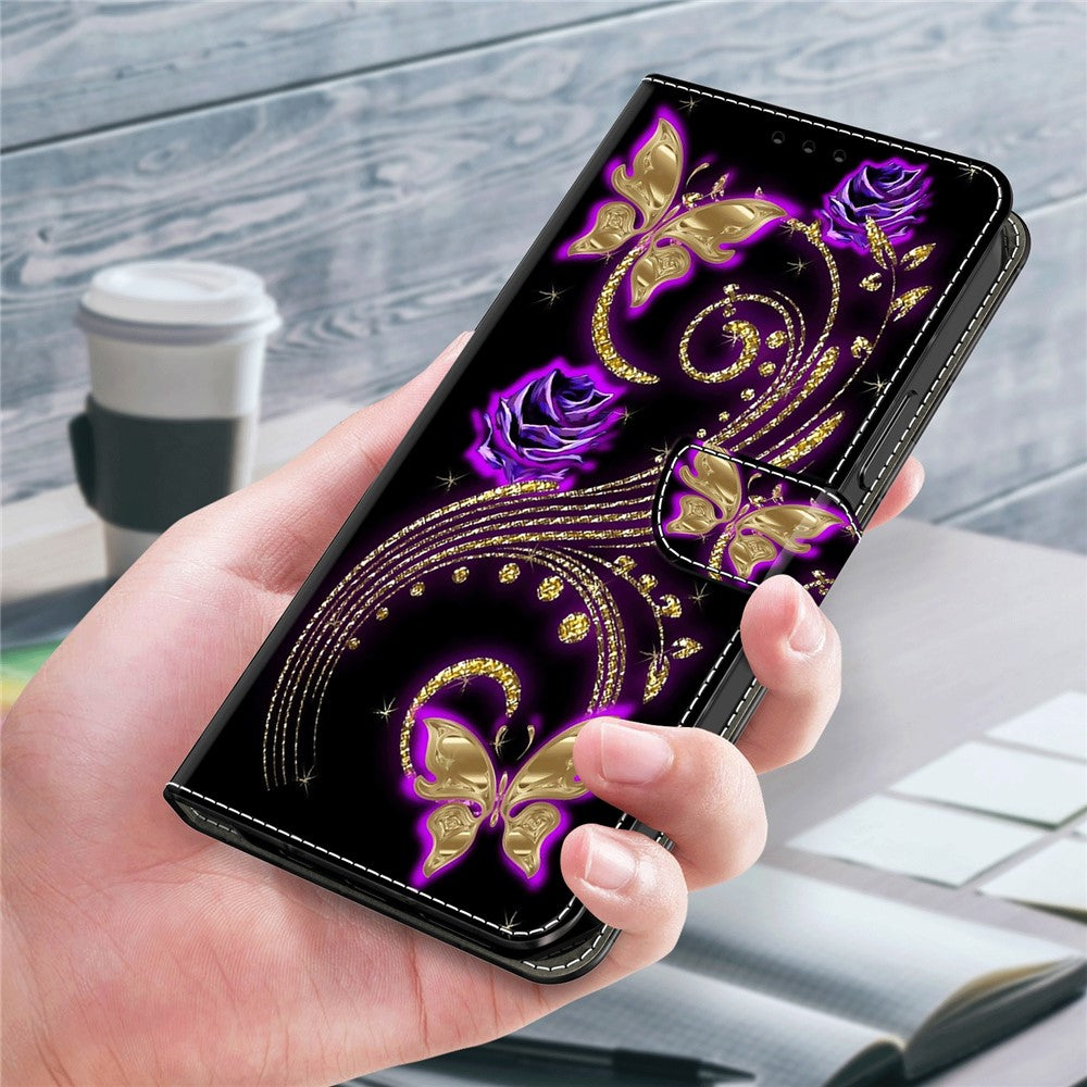 Galaxy A22 5G Wallet-Hülle – Mit 3D-Muster, Kartenfächer & Ständer