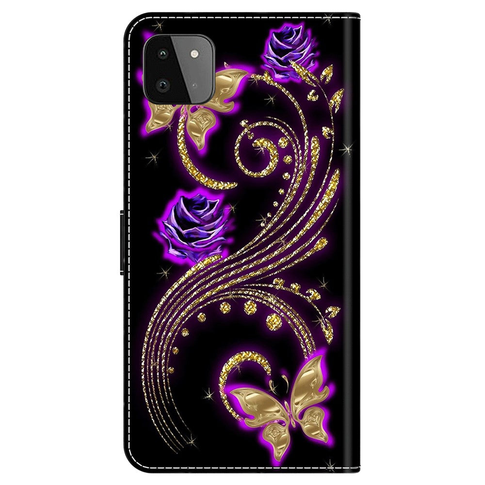 Galaxy A22 5G Wallet-Hülle – Mit 3D-Muster, Kartenfächer & Ständer