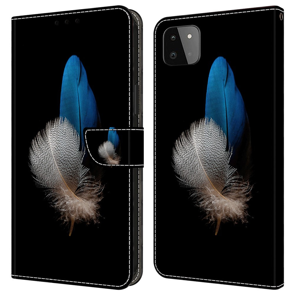 Galaxy A22 5G Wallet-Hülle – Mit 3D-Muster, Kartenfächer & Ständer