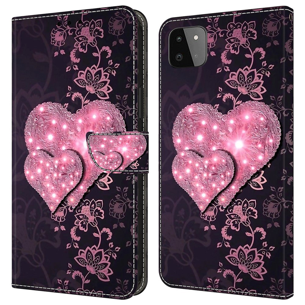 Galaxy A22 5G Wallet-Hülle – Mit 3D-Muster, Kartenfächer & Ständer
