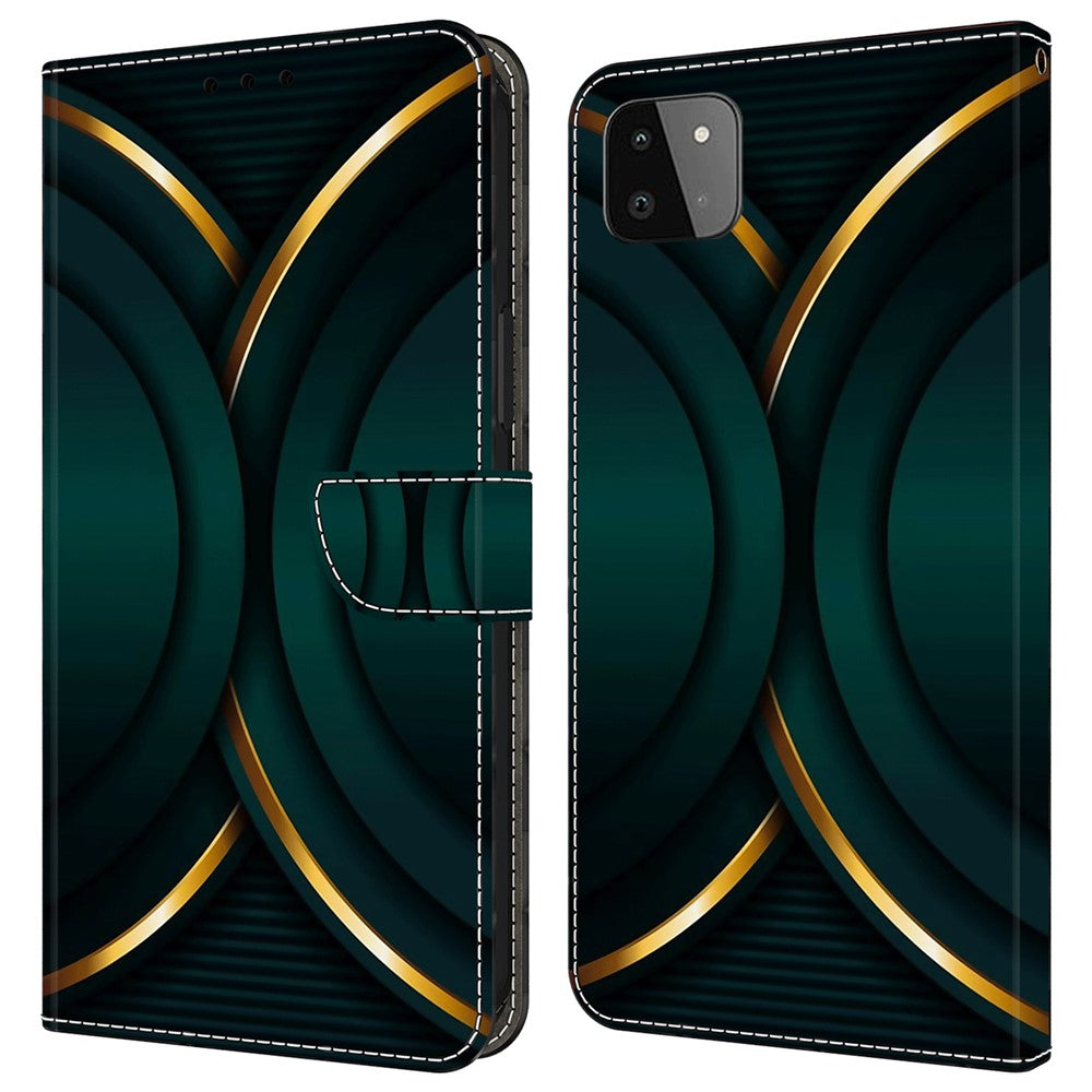 Galaxy A22 5G Wallet-Hülle – Mit 3D-Muster, Kartenfächer & Ständer