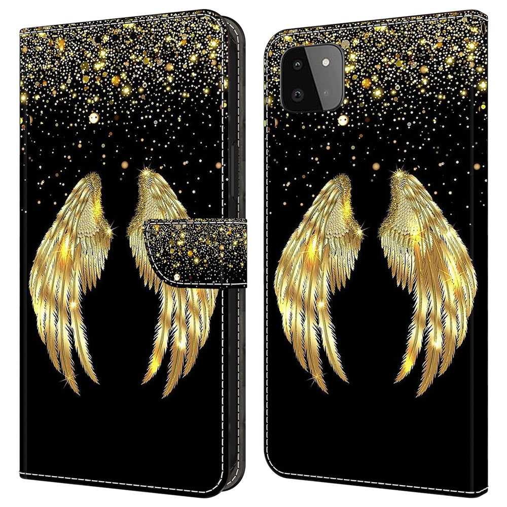 Galaxy A22 5G Wallet-Hülle – Mit 3D-Muster, Kartenfächer & Ständer