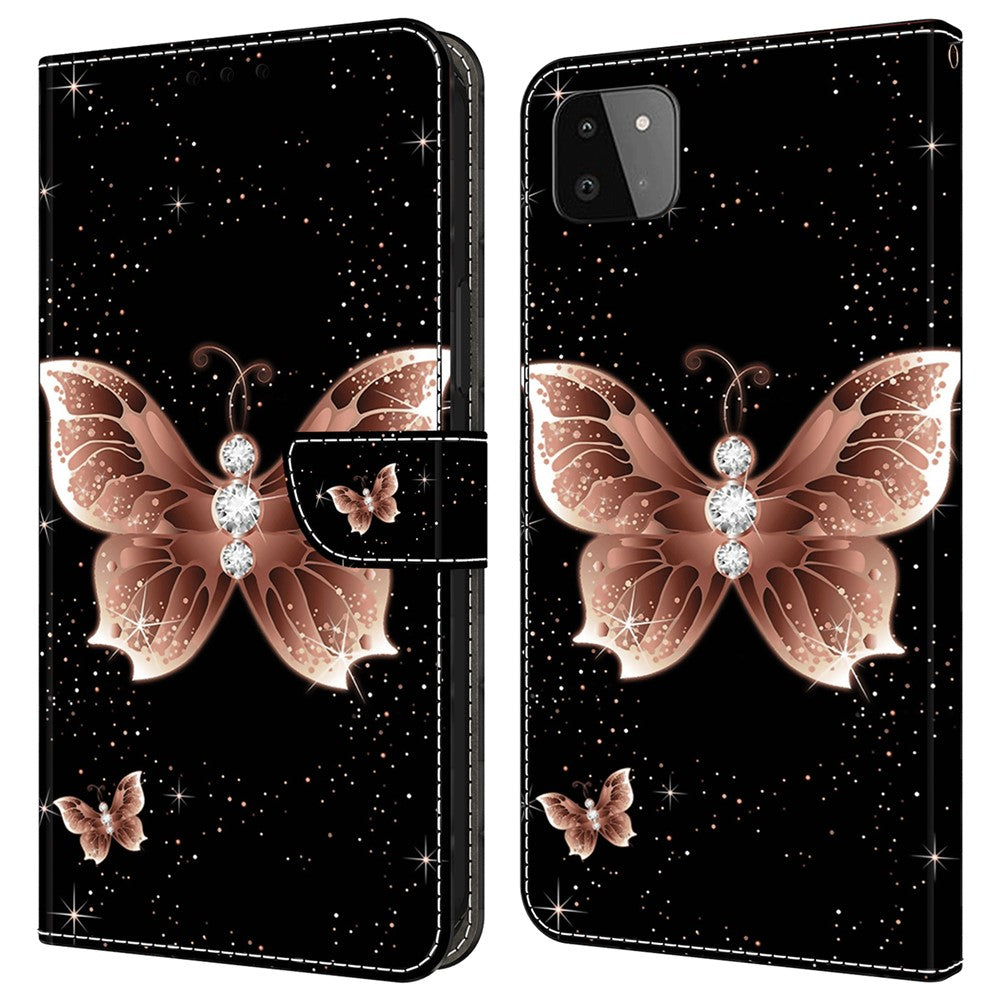 Galaxy A22 5G Wallet-Hülle – Mit 3D-Muster, Kartenfächer & Ständer