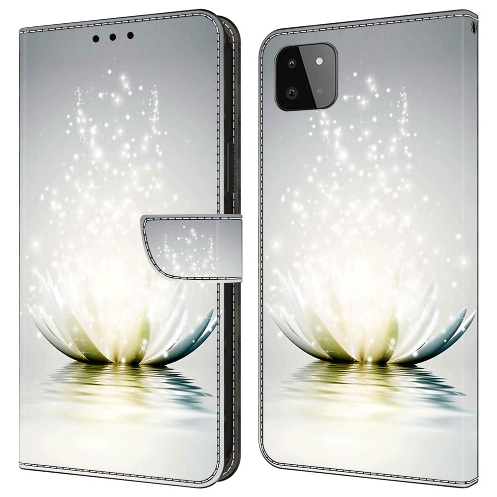 Galaxy A22 5G Wallet-Hülle – Mit 3D-Muster, Kartenfächer & Ständer