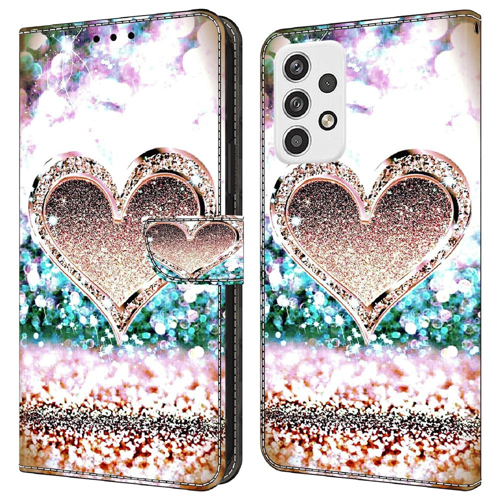 Galaxy A23 5G Wallet-Hülle – Mit 3D-Muster, Kartenfächer & Ständer