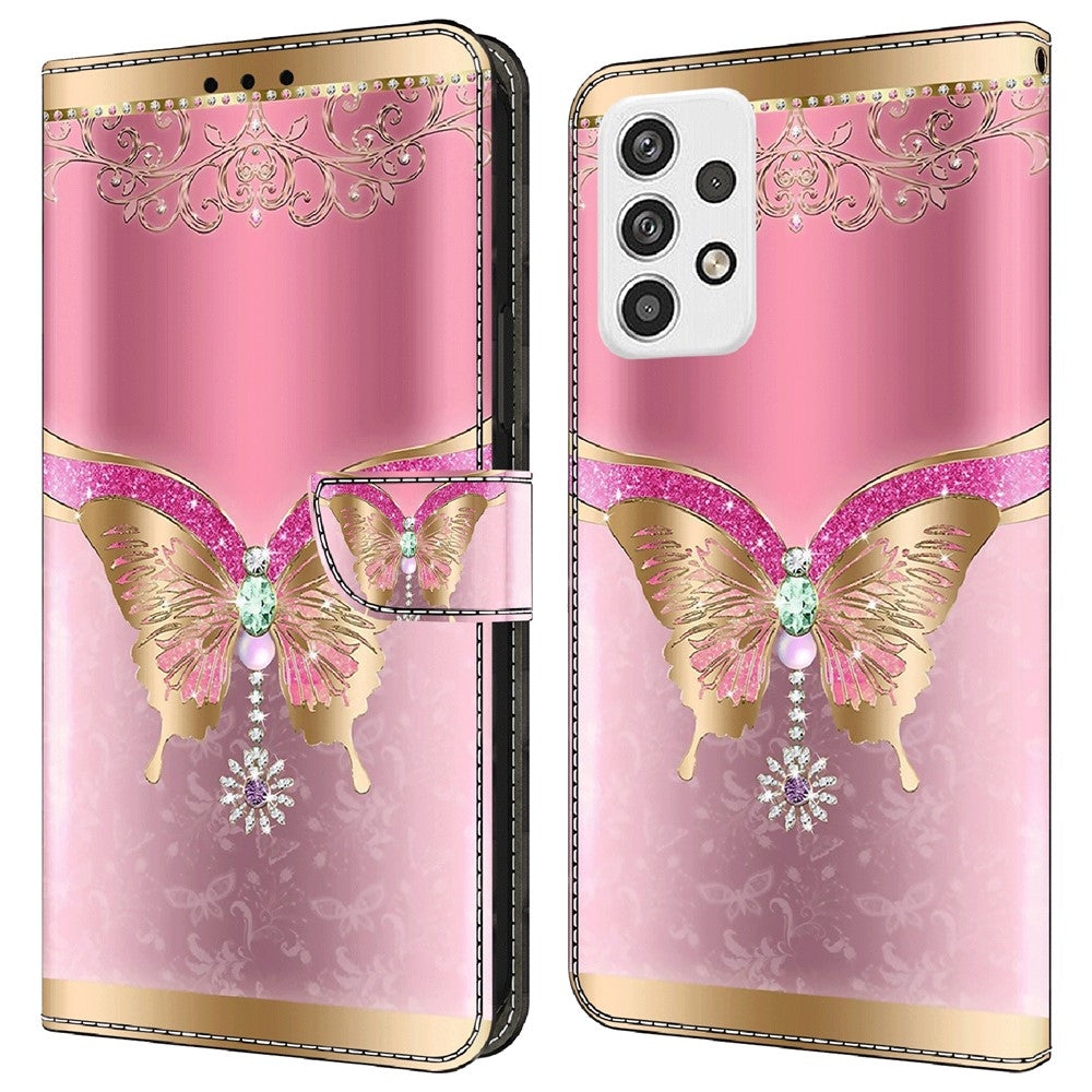 Galaxy A23 5G Wallet-Hülle – Mit 3D-Muster, Kartenfächer & Ständer