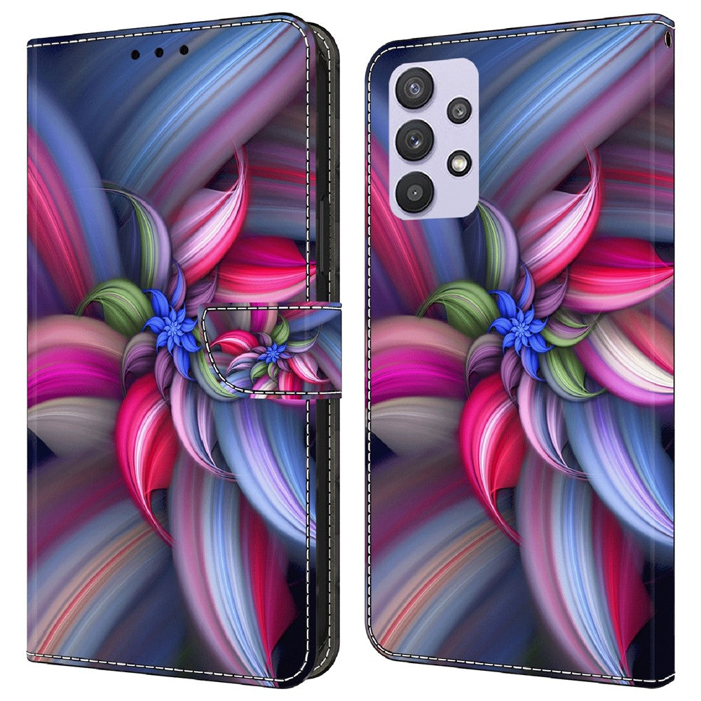 Galaxy A32 5G Wallet-Hülle – Mit 3D-Muster, Kartenfächer & Ständer