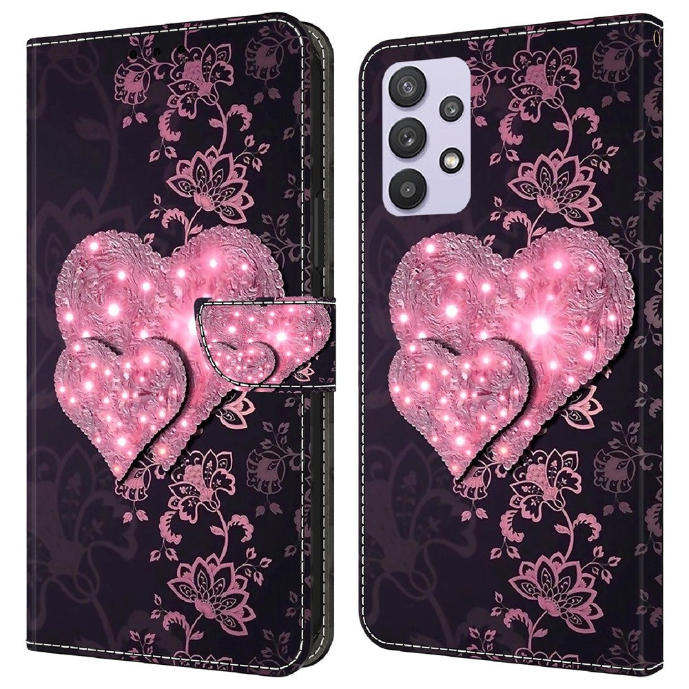 Galaxy A32 5G Wallet-Hülle – Mit 3D-Muster, Kartenfächer & Ständer