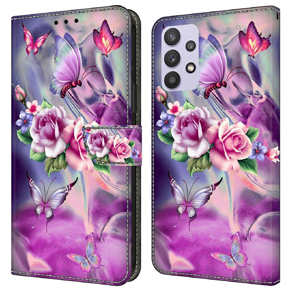 Galaxy A32 5G Wallet-Hülle – Mit 3D-Muster, Kartenfächer & Ständer
