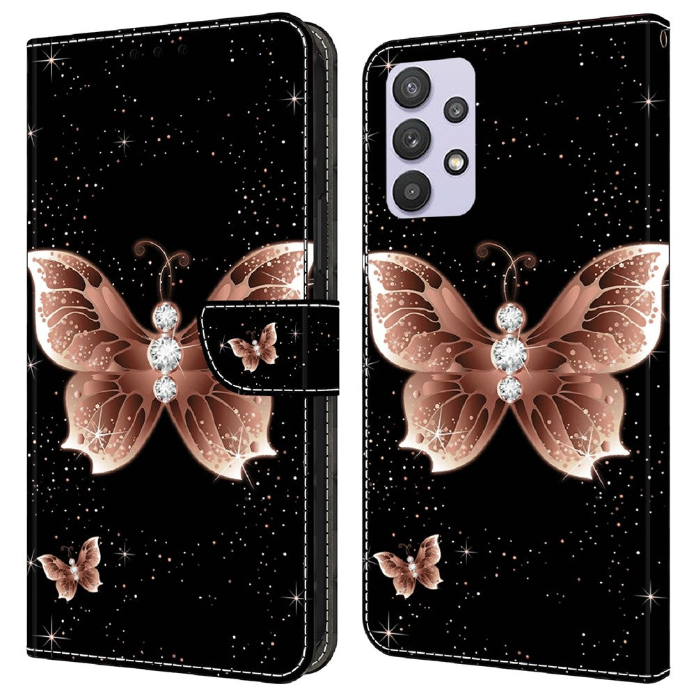 Galaxy A32 5G Wallet-Hülle – Mit 3D-Muster, Kartenfächer & Ständer