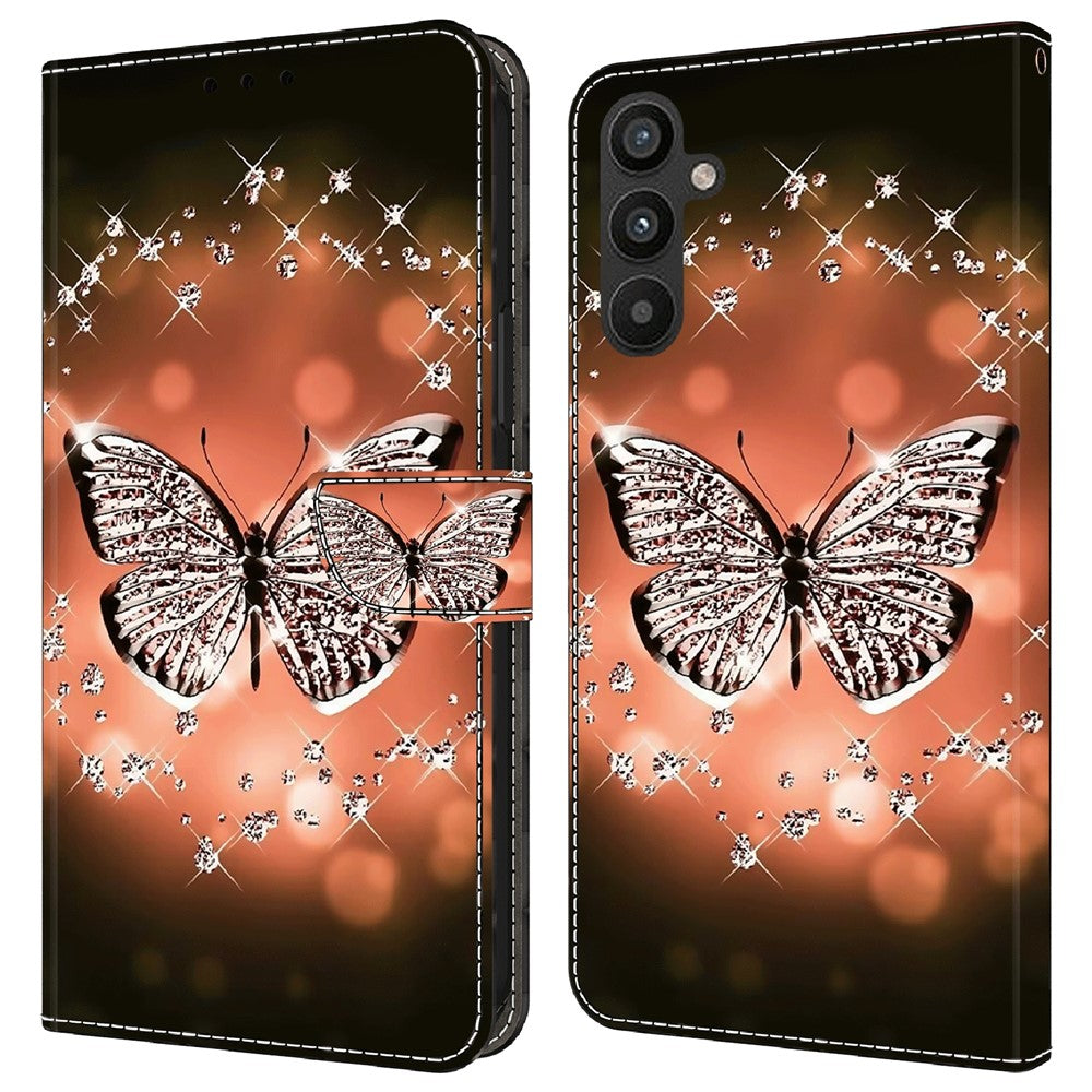 Galaxy A34 5G Wallet-Hülle – Mit 3D-Muster, Kartenfächer & Ständer