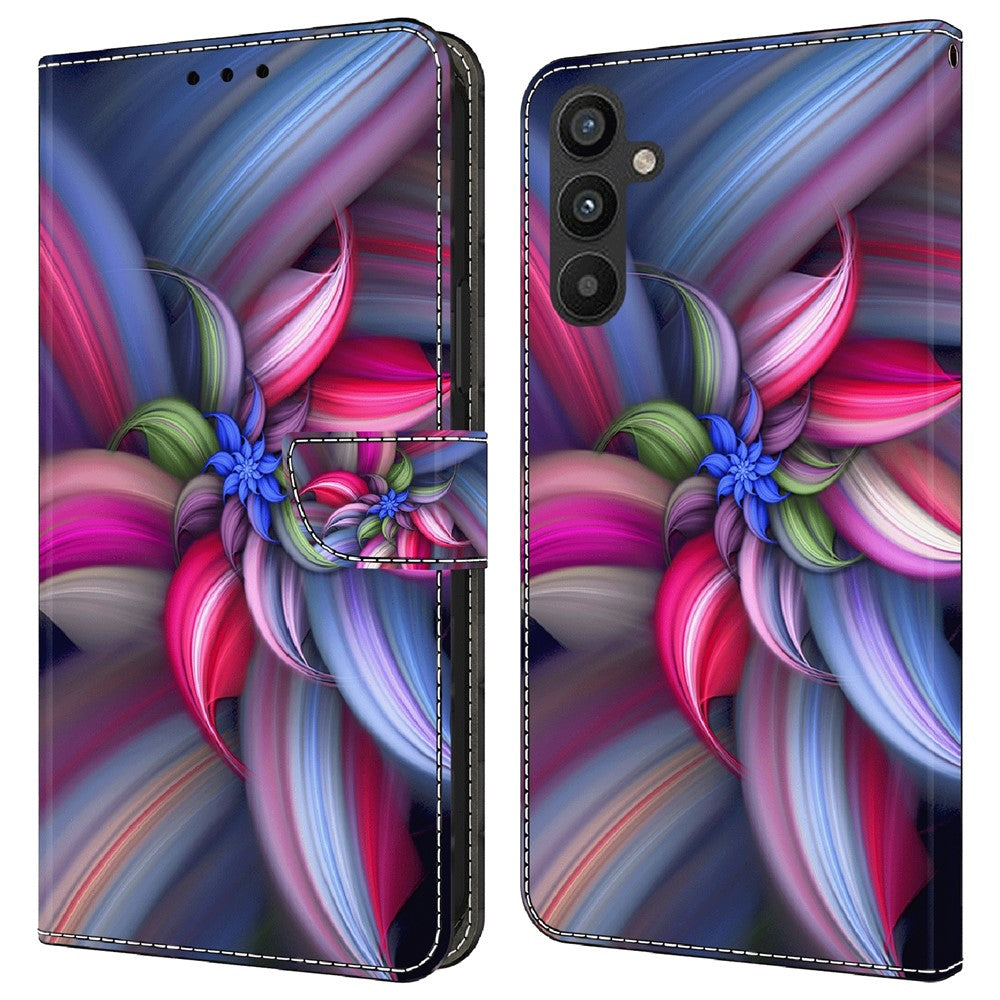 Galaxy A34 5G Wallet-Hülle – Mit 3D-Muster, Kartenfächer & Ständer