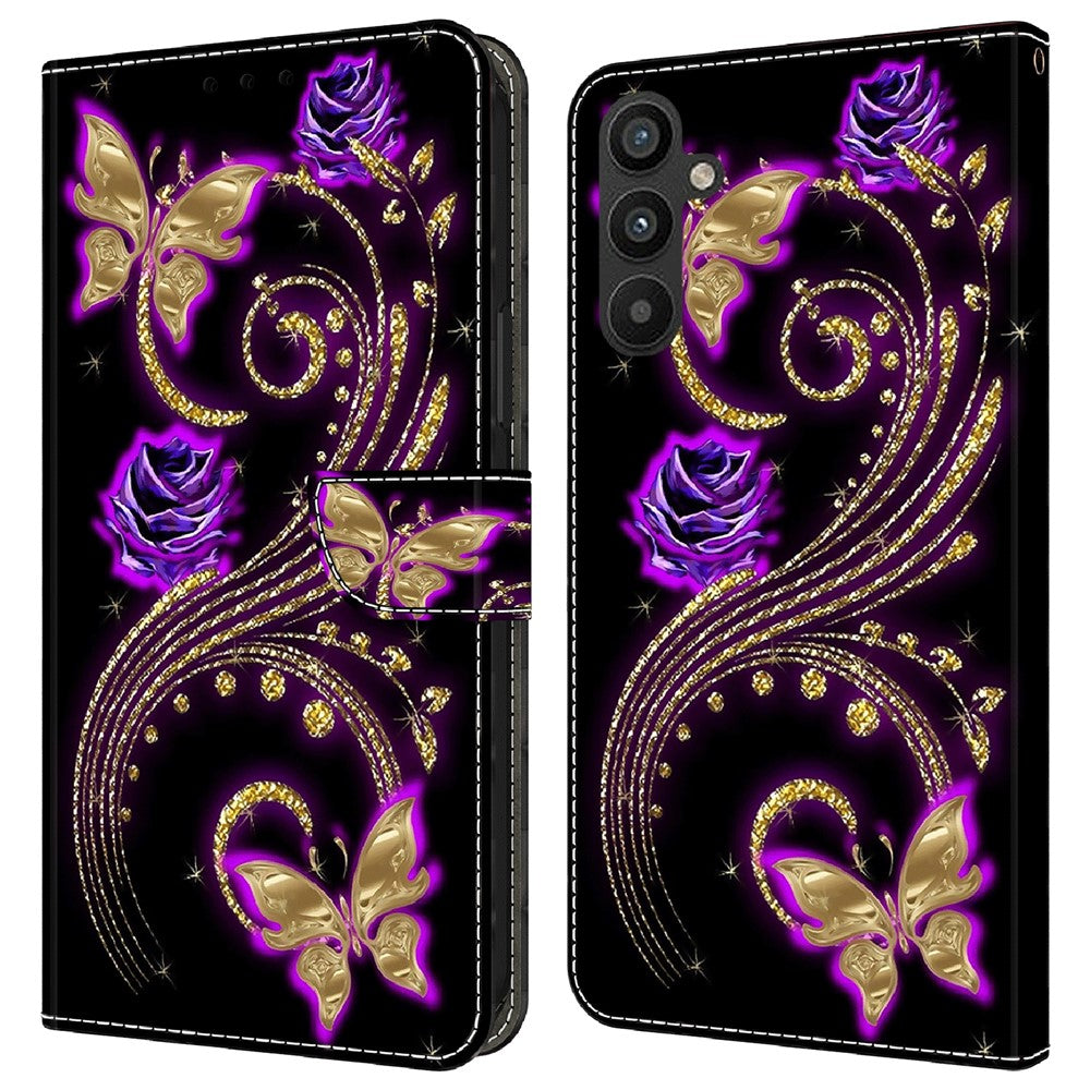 Galaxy A34 5G Wallet-Hülle – Mit 3D-Muster, Kartenfächer & Ständer