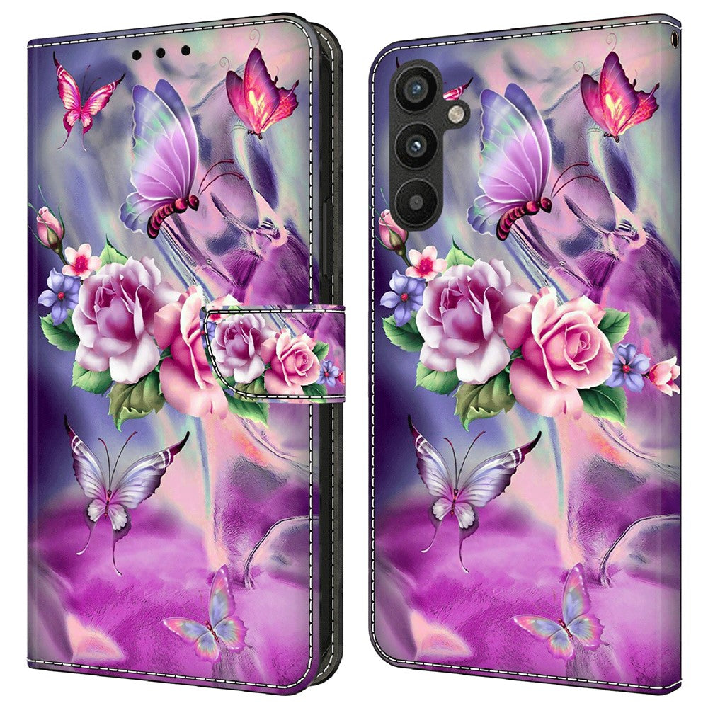 Galaxy A34 5G Wallet-Hülle – Mit 3D-Muster, Kartenfächer & Ständer