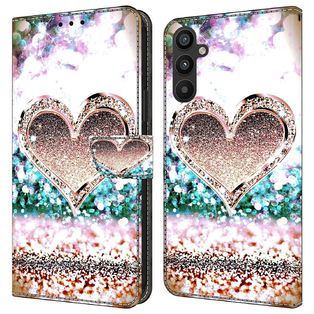 Galaxy A34 5G Wallet-Hülle – Mit 3D-Muster, Kartenfächer & Ständer