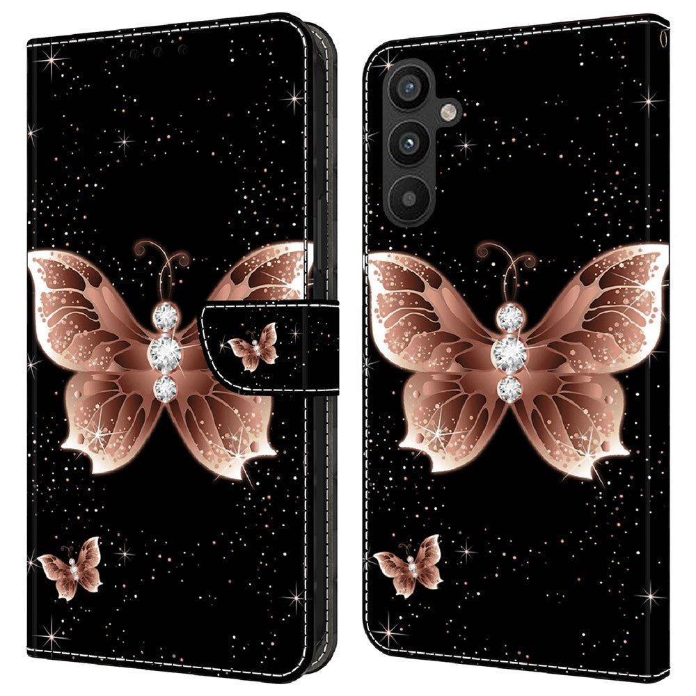 Galaxy A34 5G Wallet-Hülle – Mit 3D-Muster, Kartenfächer & Ständer