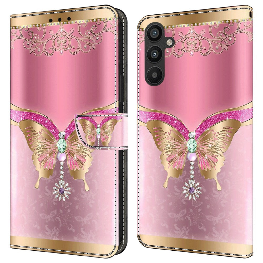 Galaxy A34 5G Wallet-Hülle – Mit 3D-Muster, Kartenfächer & Ständer