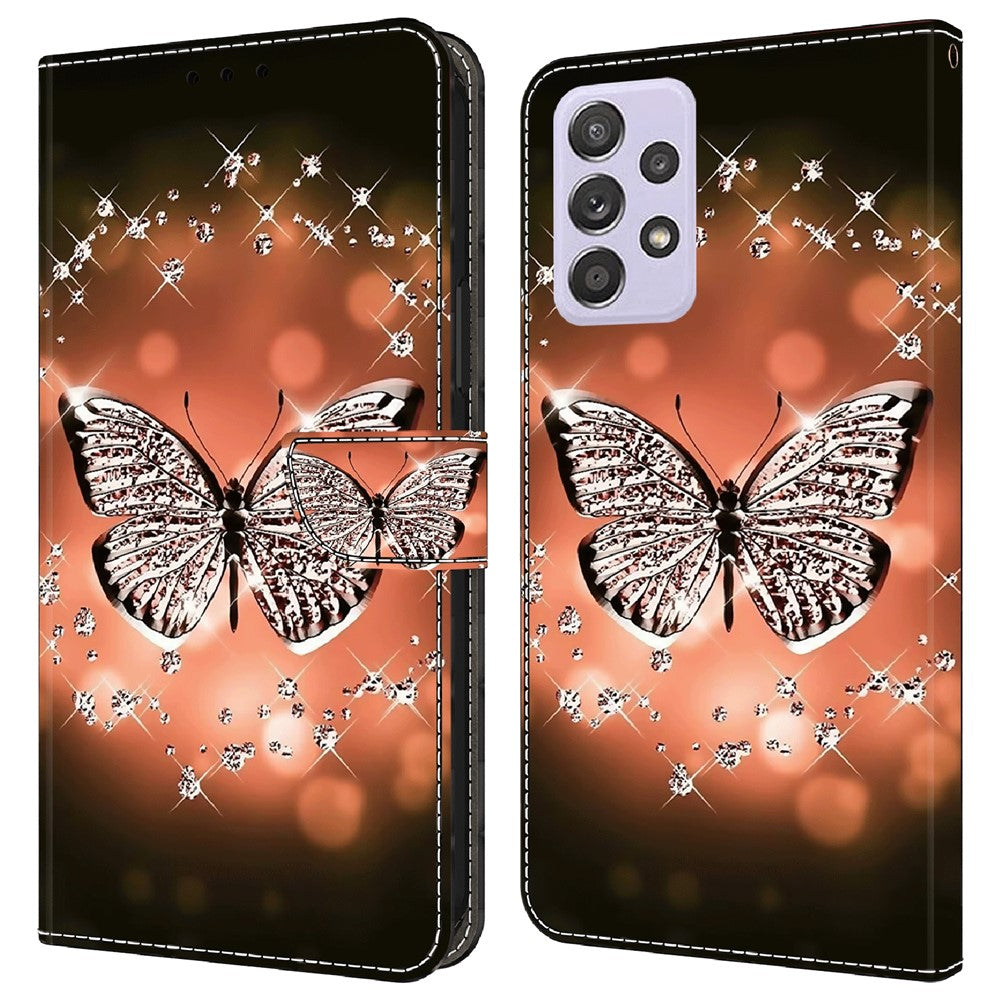 Galaxy A52 4G/5G / A52s 5G Wallet-Hülle – Mit 3D-Muster, Kartenfächer & Ständer