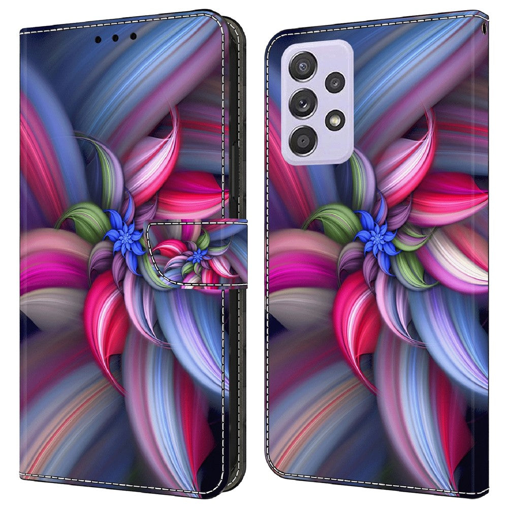 Galaxy A52 4G/5G / A52s 5G Wallet-Hülle – Mit 3D-Muster, Kartenfächer & Ständer