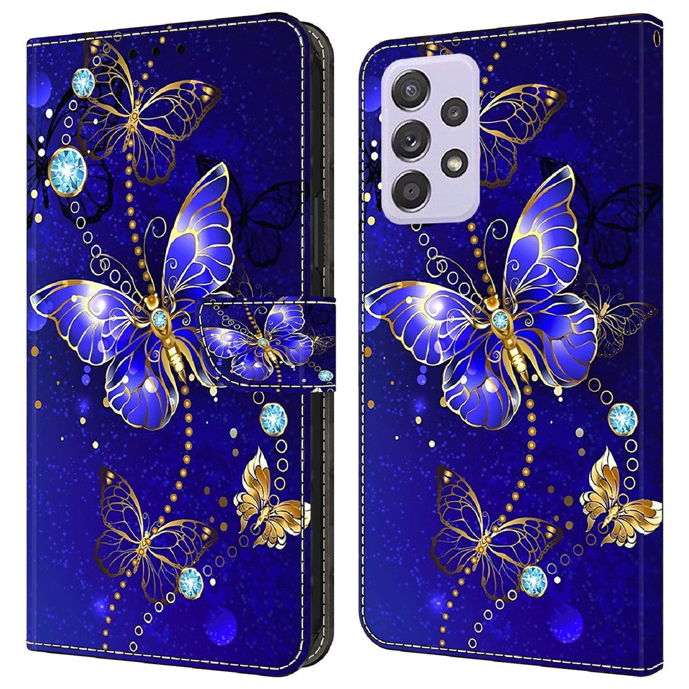 Galaxy A52 4G/5G / A52s 5G Wallet-Hülle – Mit 3D-Muster, Kartenfächer & Ständer