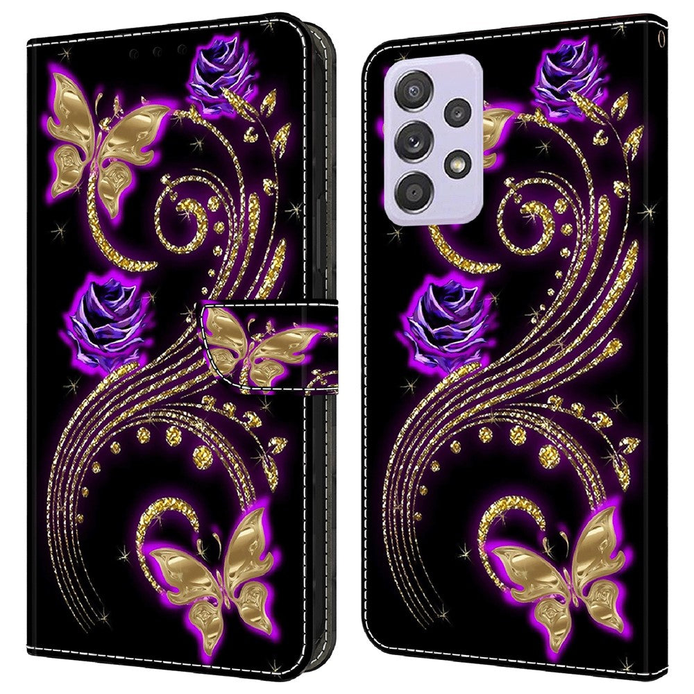 Galaxy A52 4G/5G / A52s 5G Wallet-Hülle – Mit 3D-Muster, Kartenfächer & Ständer
