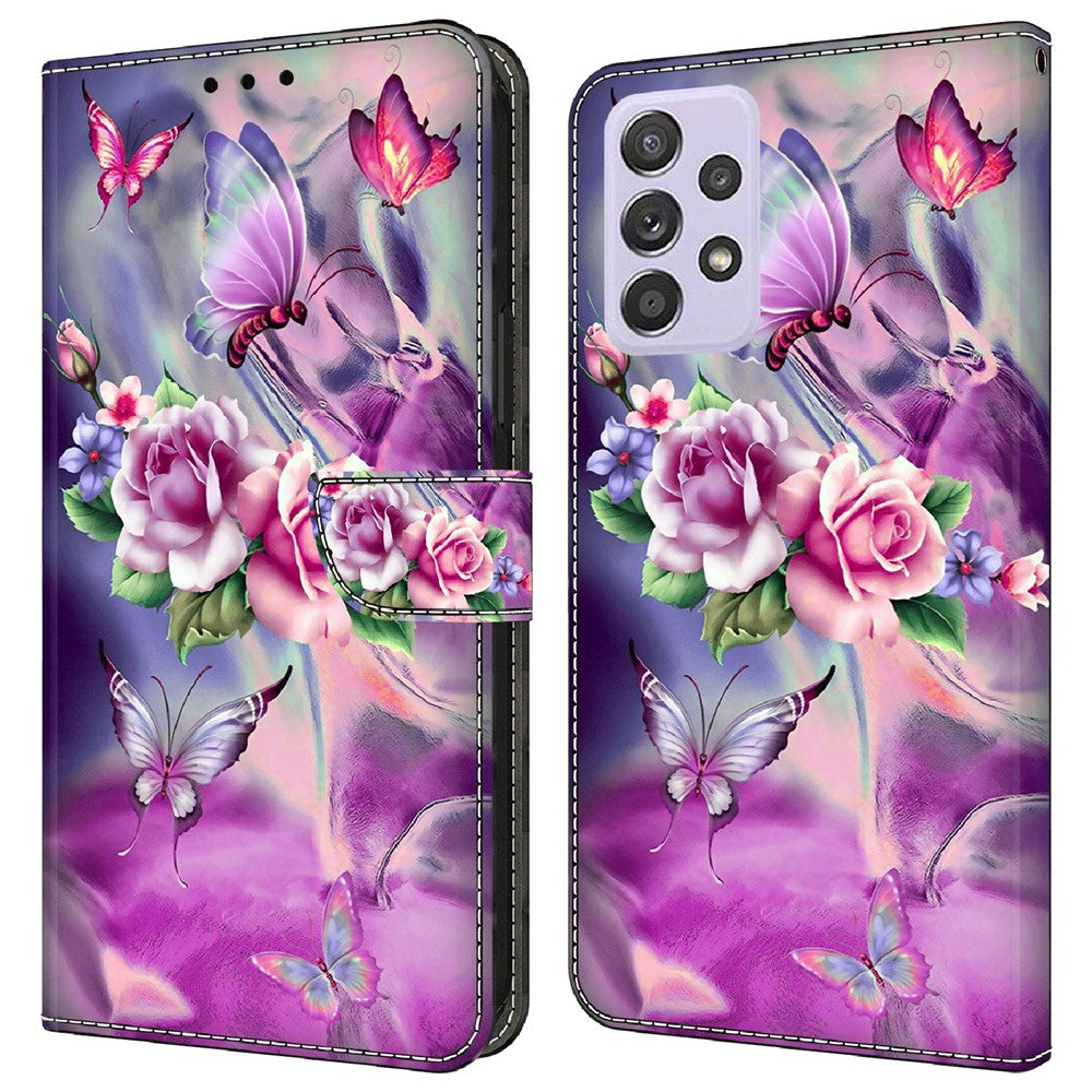 Galaxy A52 4G/5G / A52s 5G Wallet-Hülle – Mit 3D-Muster, Kartenfächer & Ständer