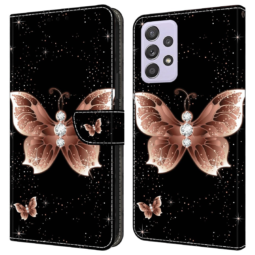 Galaxy A52 4G/5G / A52s 5G Wallet-Hülle – Mit 3D-Muster, Kartenfächer & Ständer