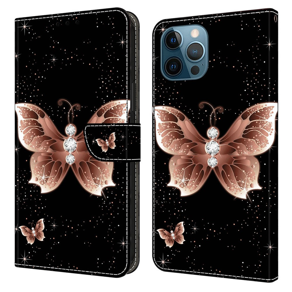 iPhone 13 Pro Max Wallet-Hülle – Mit 3D-Muster, Kartenfächer & Ständer