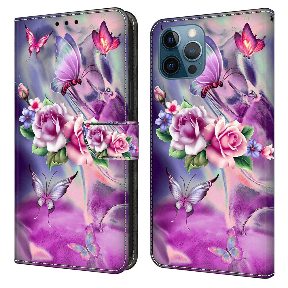iPhone 13 Pro Max Wallet-Hülle – Mit 3D-Muster, Kartenfächer & Ständer