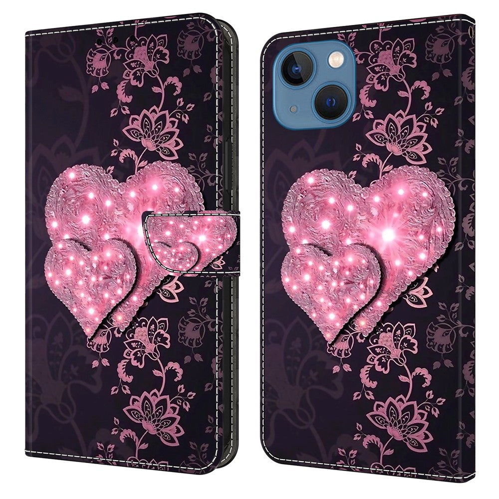 iPhone 13 Wallet-Hülle – Mit 3D-Muster, Kartenfächer & Ständer