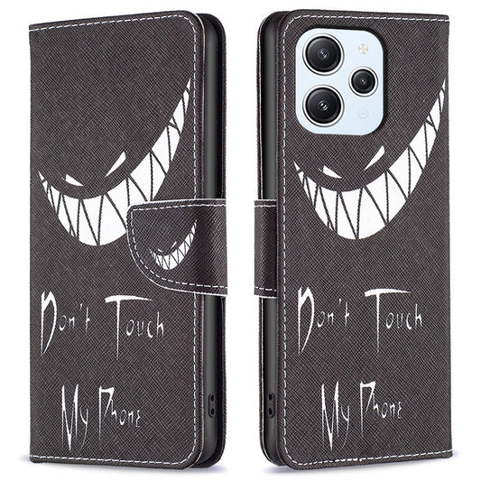 For Xiaomi Redmi 12 4G Pattern Printing PU Leather Cover Anti-drop Wallet Stand Phone Case