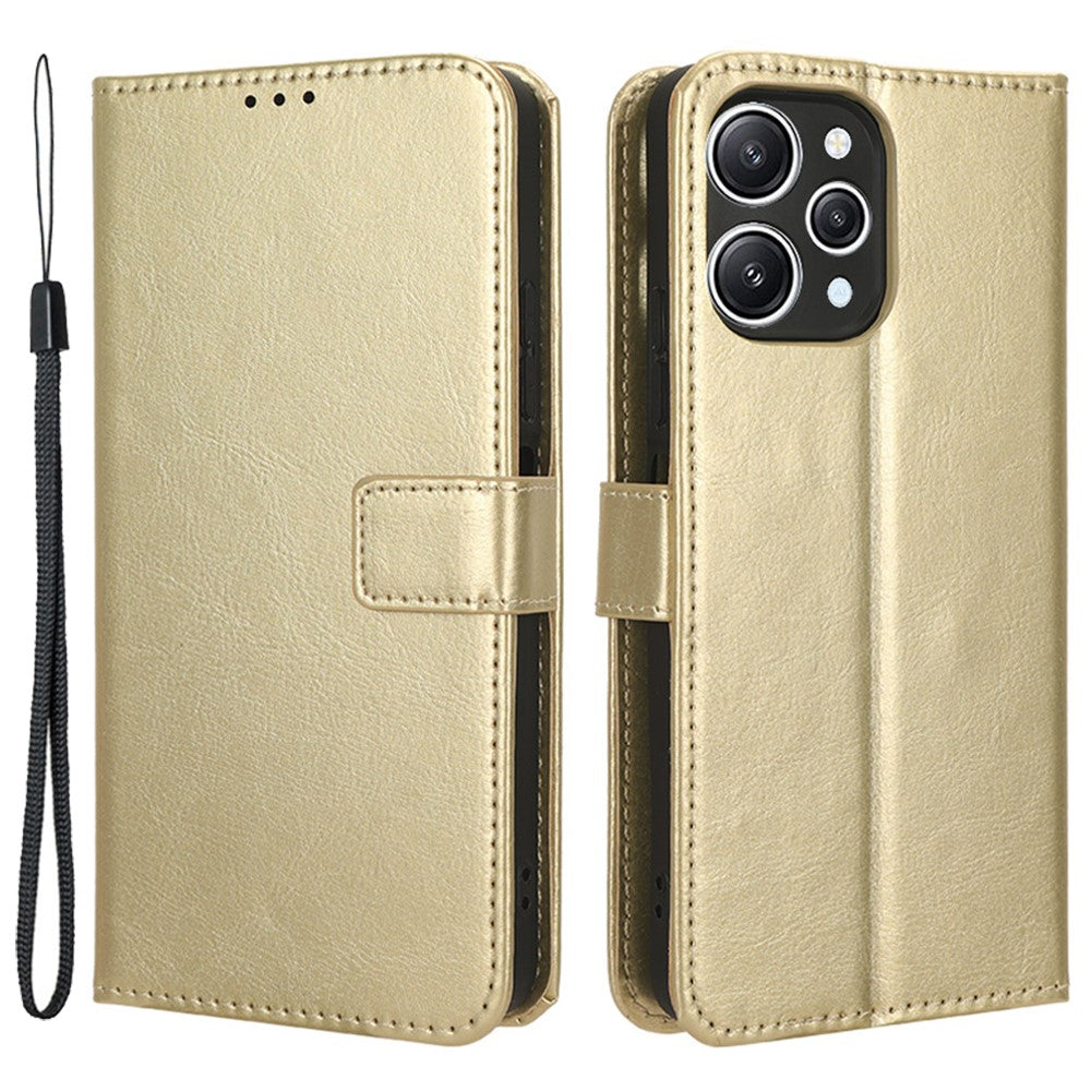 For Xiaomi Redmi 12 4G / 12 5G (Global) / Note 12R 5G / Poco M6 Pro 5G Phone Case Crazy Horse Texture PU Leather Folio Flip Stand Wallet Cover
