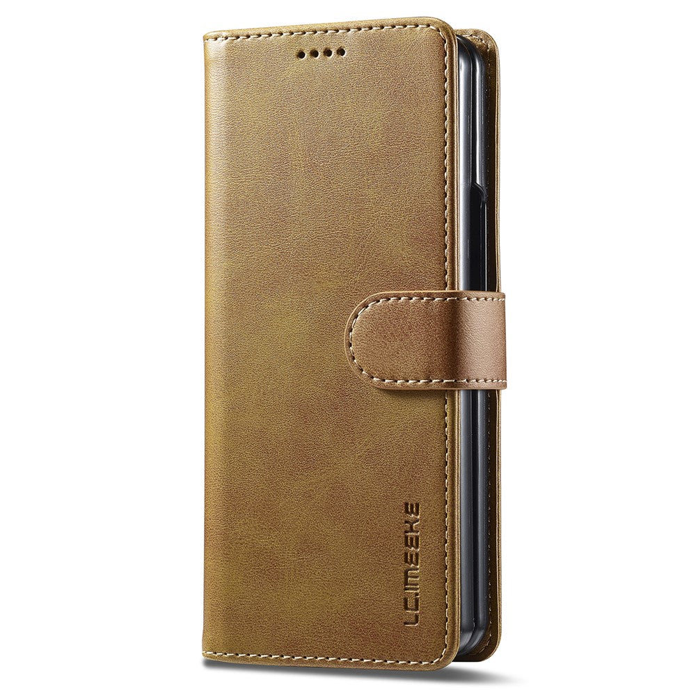 LC.IMEEKE For Samsung Galaxy Z Fold5 5G Wallet Leather Phone Case Stand Calf Texture Phone Cover