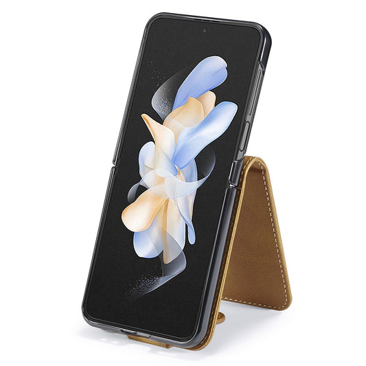 Galaxy Z Flip5 5G – Wallet-Handyhülle aus PU-Leder und TPU, mit Ständer, mit Kartenfach