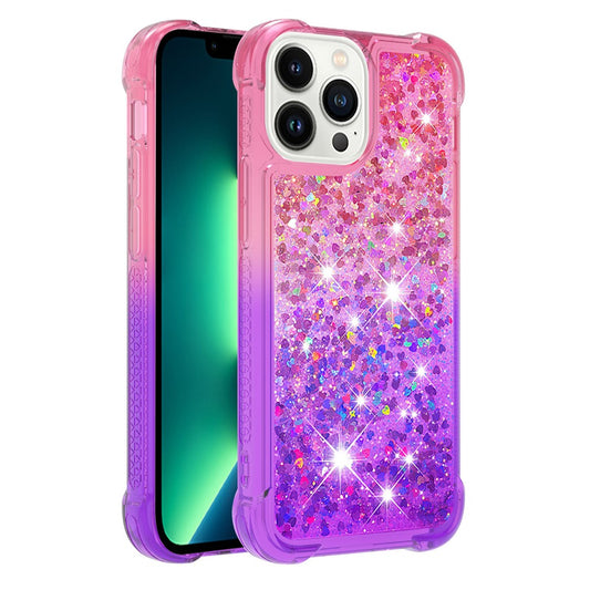 iPhone 15 Pro Max Glitter-Hülle – Farbverlauf mit funkelndem Puder