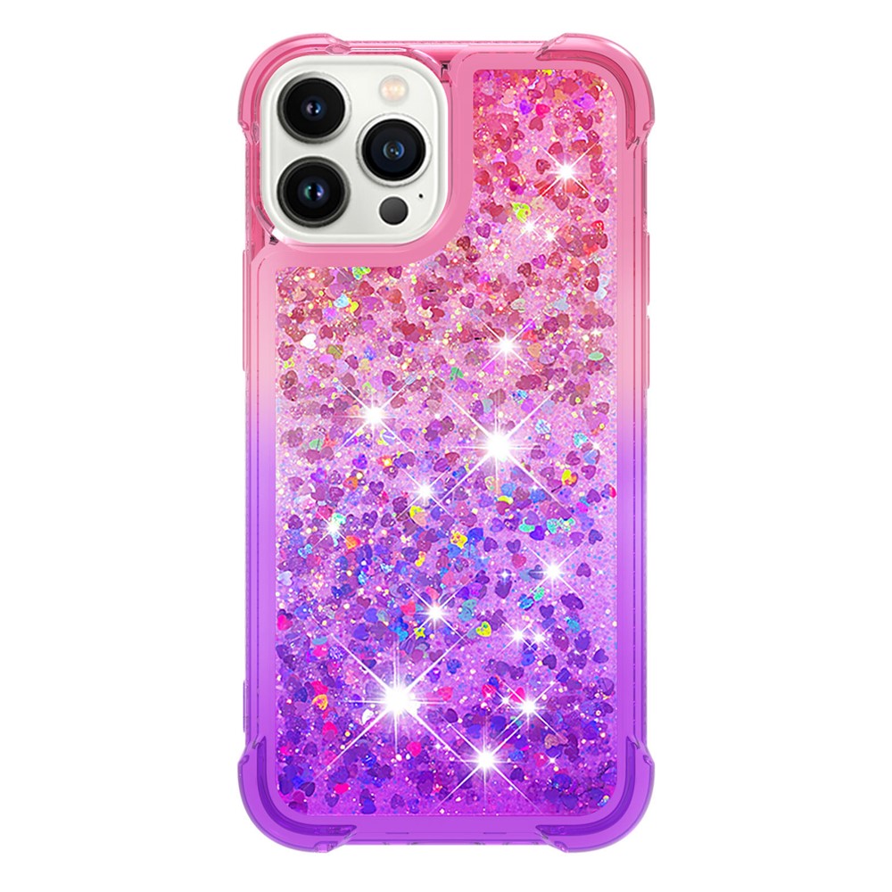 iPhone 15 Pro Max Glitter-Hülle – Farbverlauf mit funkelndem Puder