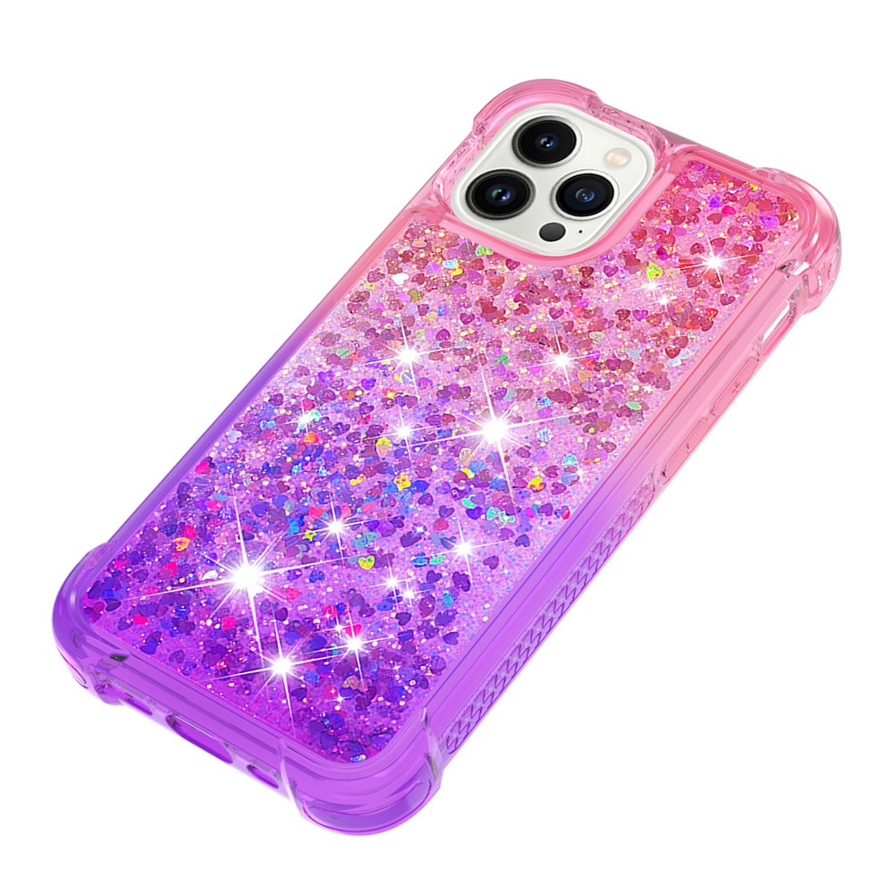 iPhone 15 Pro Max Glitter-Hülle – Farbverlauf mit funkelndem Puder