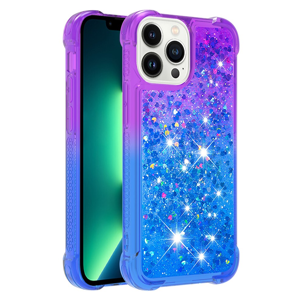 iPhone 15 Pro Max Glitter-Hülle – Farbverlauf mit funkelndem Puder