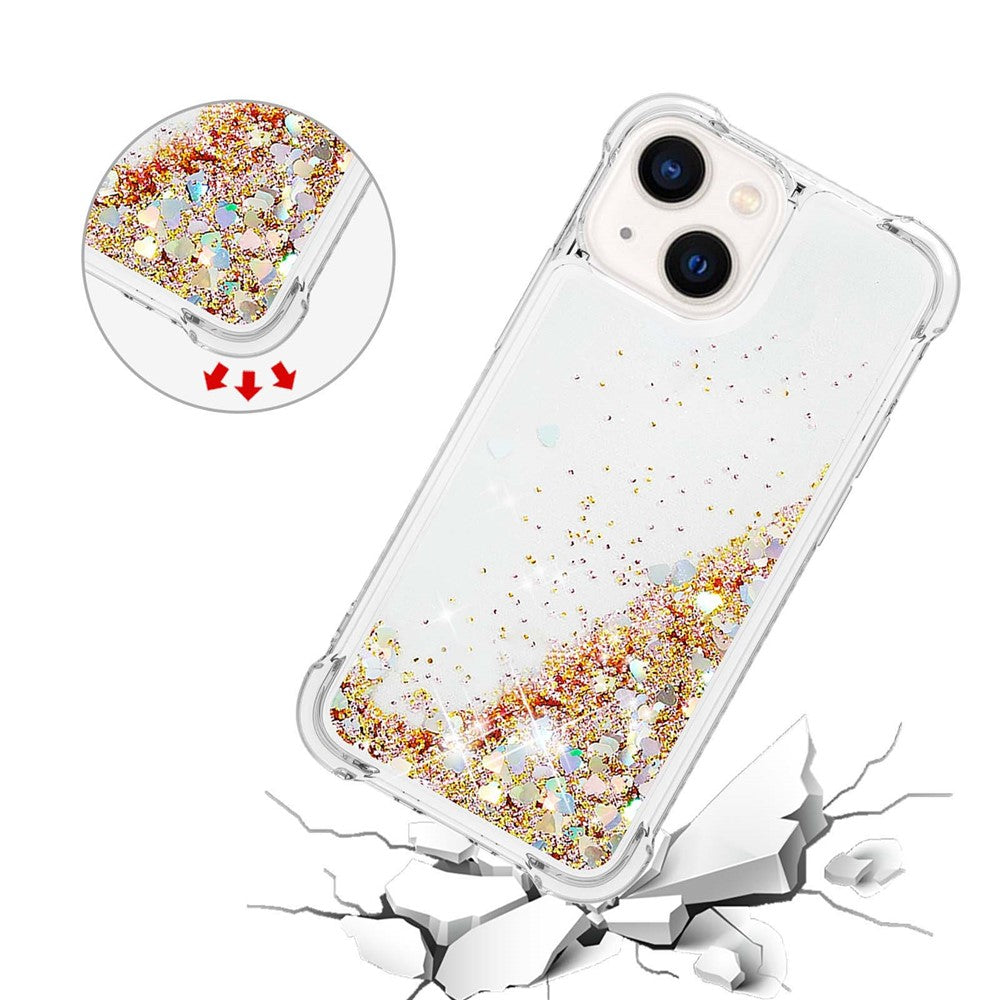iPhone 15 Plus Glitzer-Hülle – Stoßfest & mit Treibsand