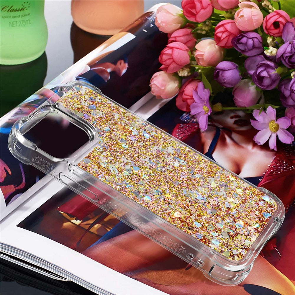 iPhone 15 Plus Glitzer-Hülle – Stoßfest & mit Treibsand