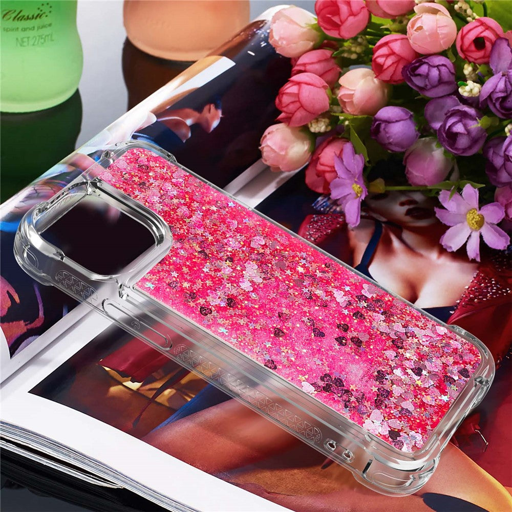 iPhone 15 Glitzer-Hülle – Stoßfest & mit Treibsand