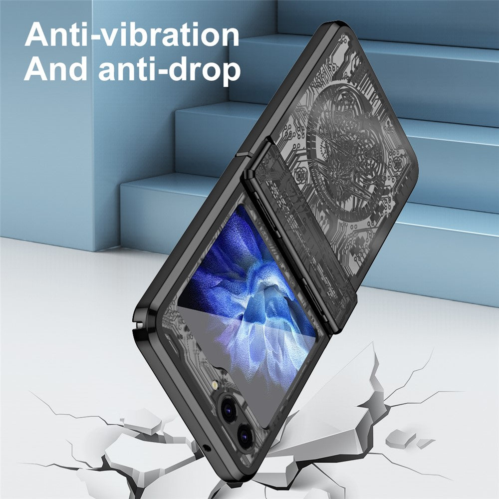 Galaxy Z Flip5 5G Mechanical Legend Series Schutzhülle – Robust, mit Schutzfolie aus gehärtetem Glas