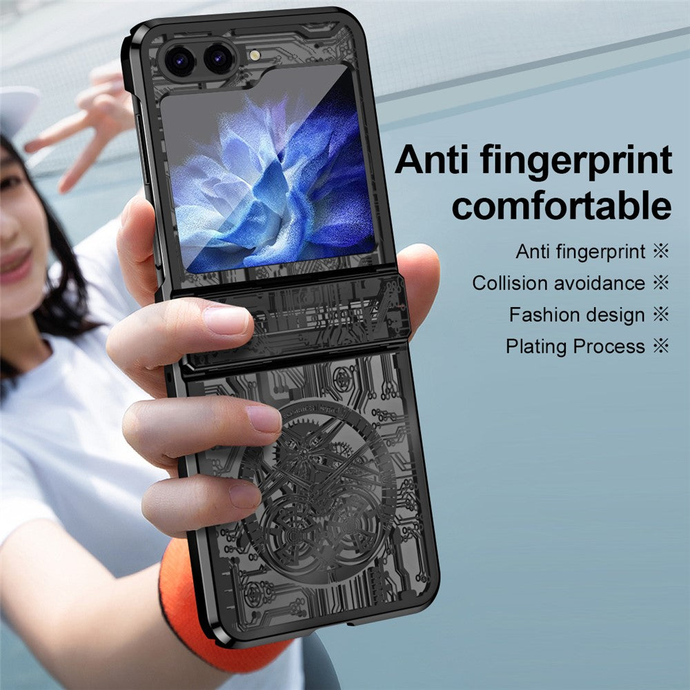 Galaxy Z Flip5 5G Mechanical Legend Series Schutzhülle – Robust, mit Schutzfolie aus gehärtetem Glas